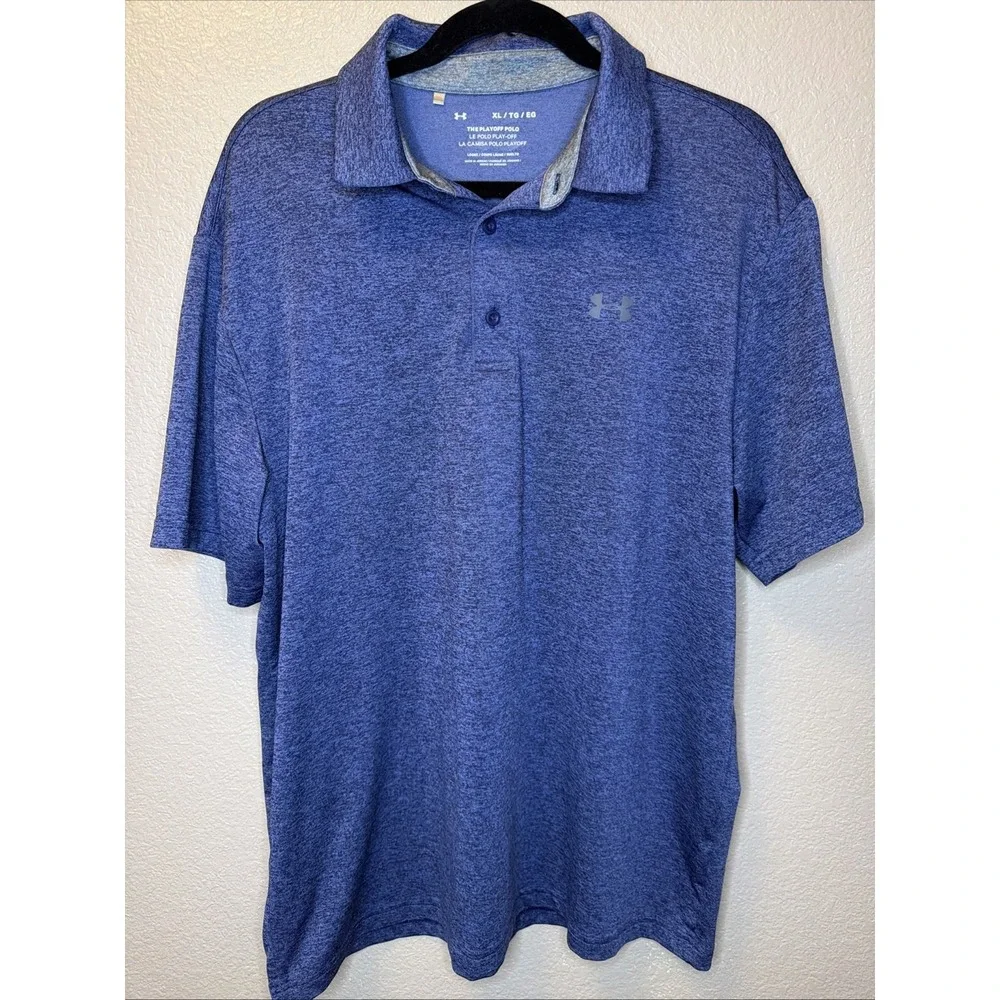 XL Under Armour Playoff Polo Men's Blue Golf Shirt